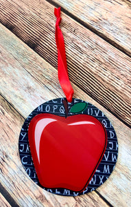 Acrylic Apple Ornaments and Keychains (sold Separately)