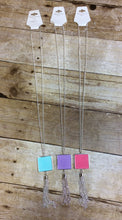 Square Tassel Blank Monogram Necklaces