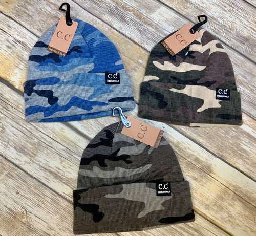 Authentic CC Knitted Camouflage Unisex Skully  Beanie