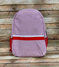 Seersucker Stripe Backpack 12.5x10x4 (Toddler Size)