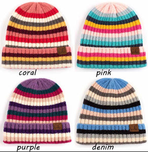 Authentic CC Multi Striped Ribbed Collection Hat, Scarf and Gloves (all sold separately)