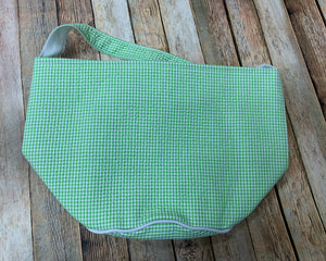 Seersucker Lime Green Easter Basket