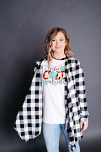 Black and White Plaid/ Check Mom and Me Cardigans (adult and Kid)