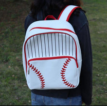 White Canvas Baseball Backpack