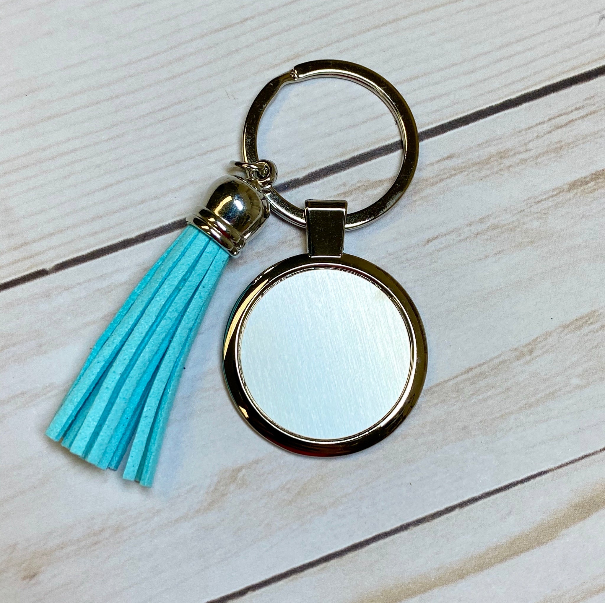 Monogram Faux Leather Tassel Keychain (Blank) – Saltwater and Sunshine  Boutique