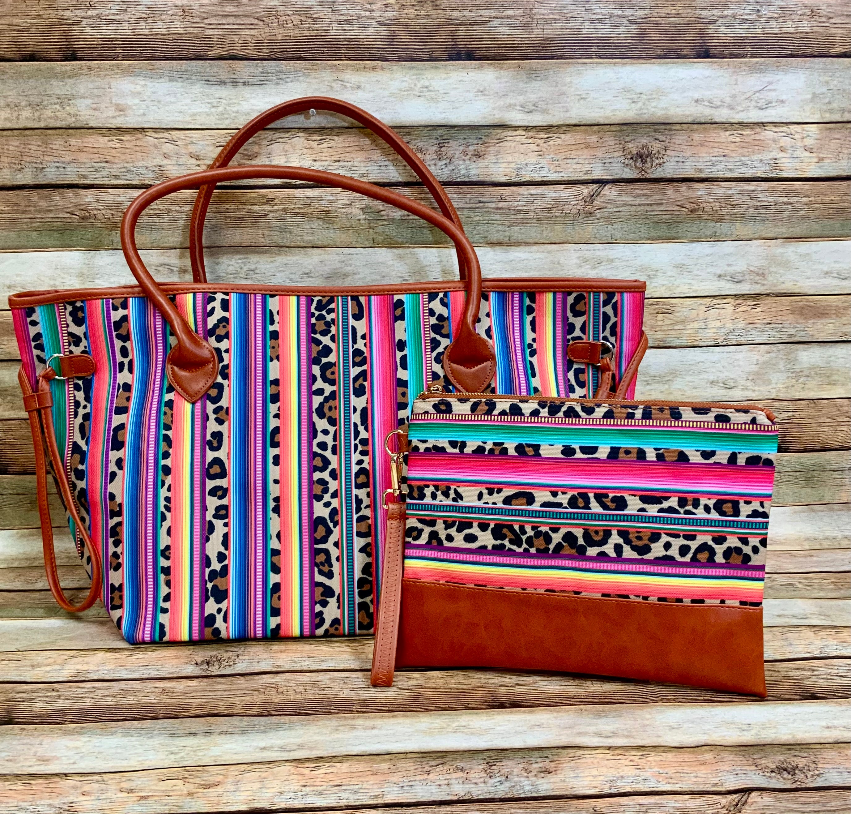 Wild West Serape Tote Bag and Wristlet Saltwater and Sunshine