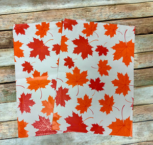 Fall 10x13 Poly Mailer Sample Collection (Fall Leaves, Pumpkins, Ombre Arrows, Deer, Leopard, Steer Skull and Fox)