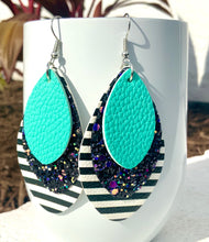 Faux Leather Earrings Layered Collection