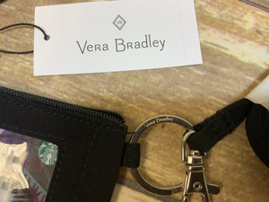 Vera Bradley Signature Lanyard and Zip ID Case Combo (2 Piece Set)