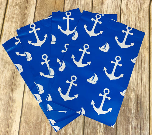 Nautical Poly Mailers 10x13 20 Piece Pack
