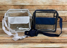 Stadium bag clear with colored straps