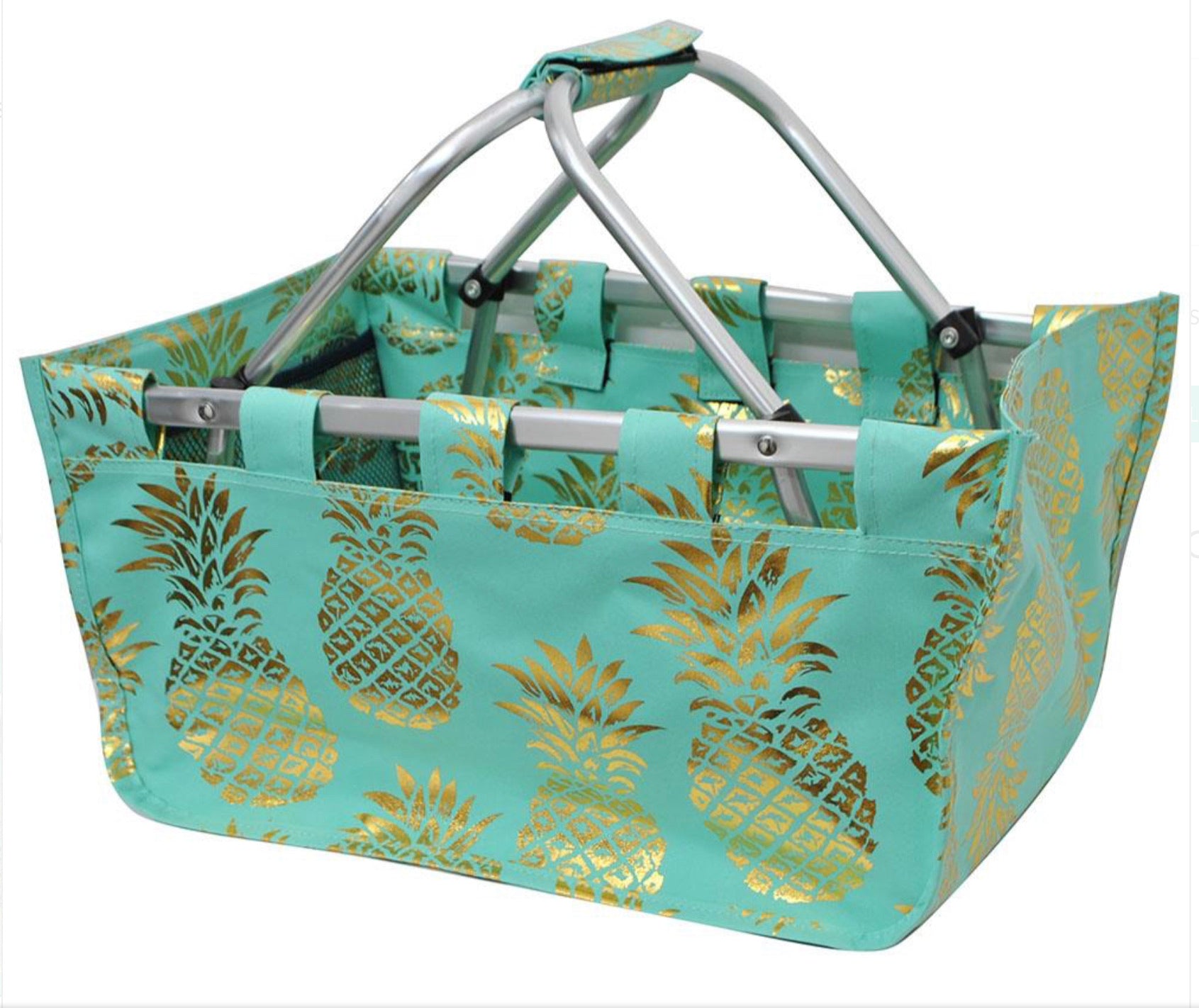 Collapsible Canvas Ball Park, Shopping, Market, Picnic and Pool Tote (NGIL Brand)