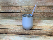Wine Tumbler Stainless Steel 12oz with Lid and Straw