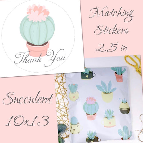 Succulent Sticker and Poly Mailer Collection