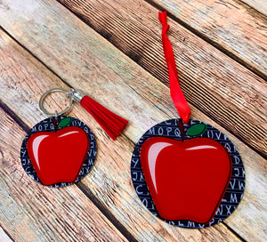 Acrylic Apple Ornaments and Keychains (sold Separately)