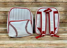 White Canvas Baseball Backpack